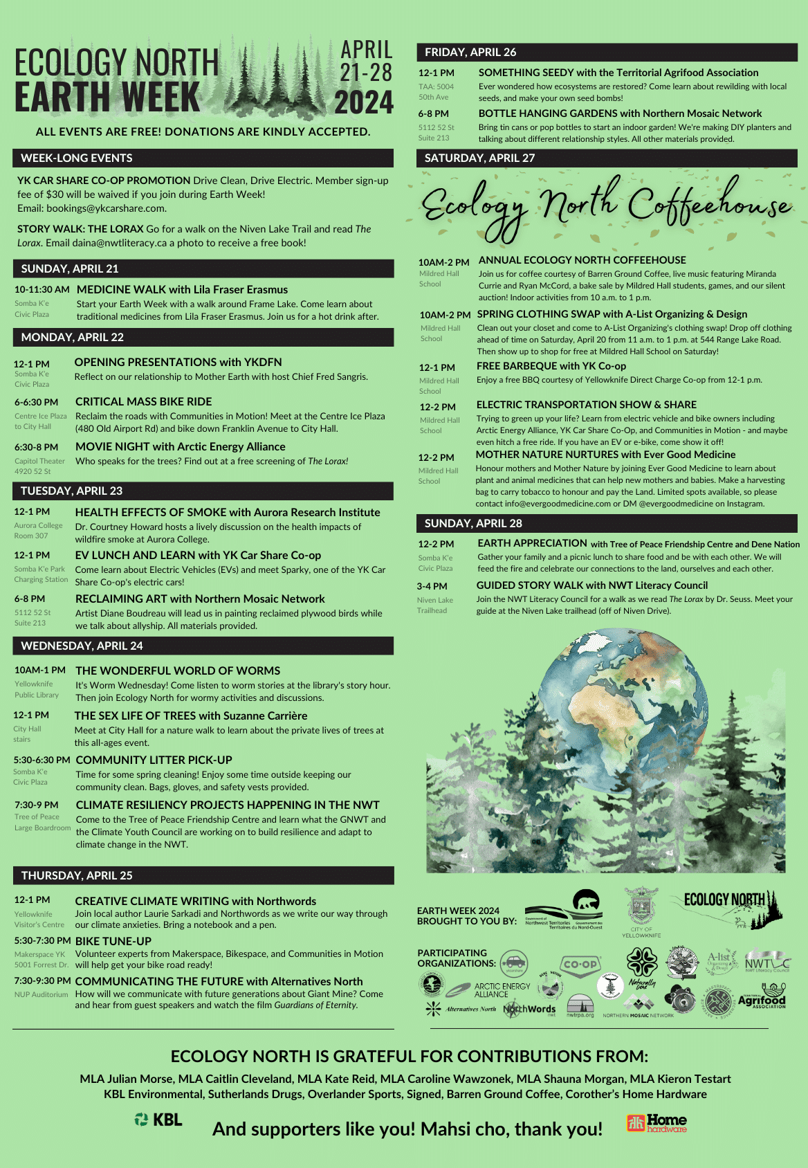 Earth Week 2024 One Pager